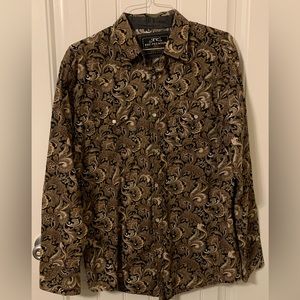 RNZ Premium Mens Western Pearl Snap Button Down Shirt XL